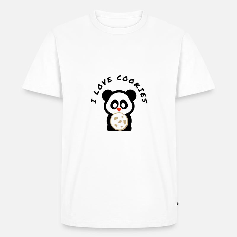 Panda - Männer Premium Bio T-Shirt - Weiß