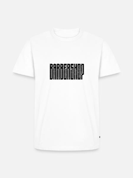 Barbershop - Men's Premium Organic T-Shirt - white