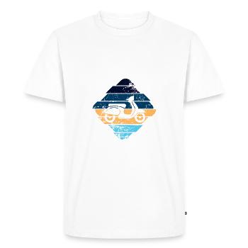 Mobylette - T-shirt Premium bio Homme - blanc - Devant - Nico (187cm)