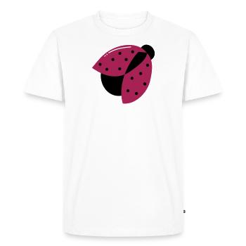 Ladybug lucky charm | Vectorgraphic - Men's Premium Organic T-Shirt - white - Front - Nico (187cm)