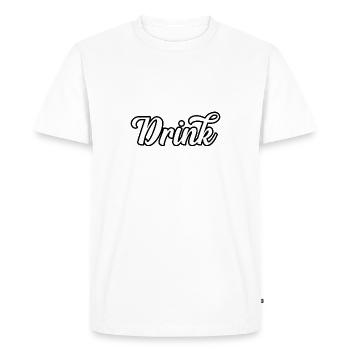 Drink - Men's Premium Organic T-Shirt - white - Front - Nico (187cm)