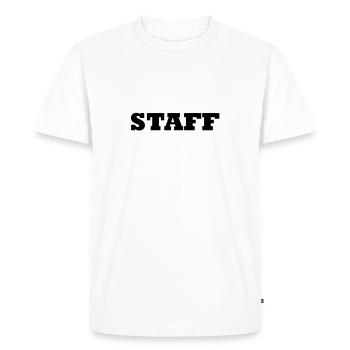 Staff - Men's Premium Organic T-Shirt - white - Front - Nico (187cm)