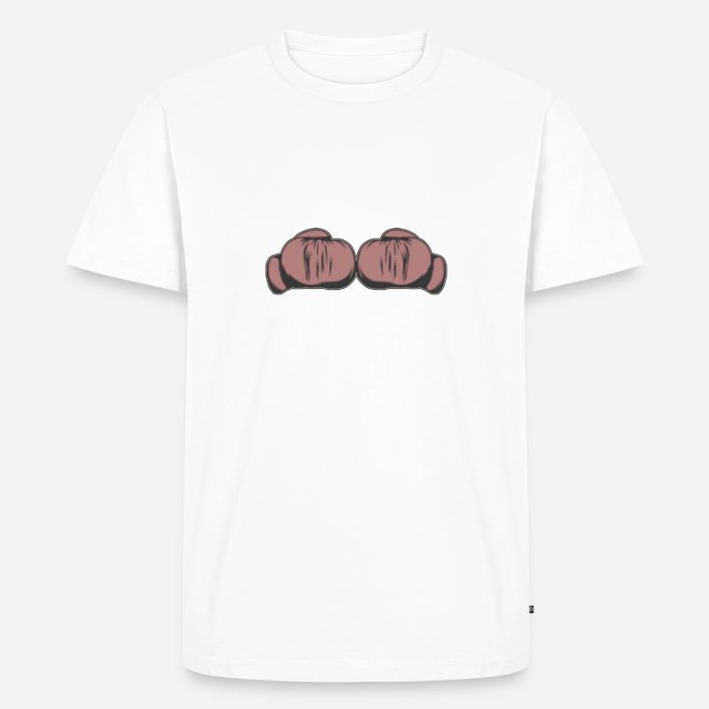 Boxhandschuhe - Männer Premium Bio T-Shirt - Weiß