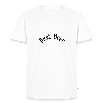 Meilleure bière - T-shirt Premium bio Homme - blanc - Devant - Nico (187cm)