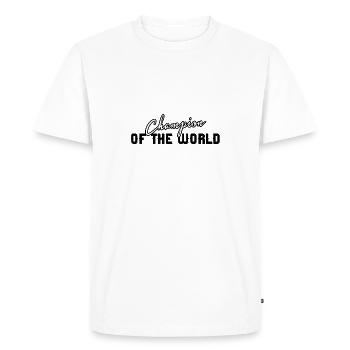 Champion of the world - Men's Premium Organic T-Shirt - white - Front - Nico (187cm)