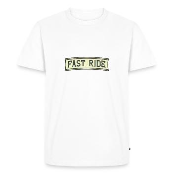Trajet rapide - T-shirt Premium bio Homme - blanc - Devant - Nico (187cm)
