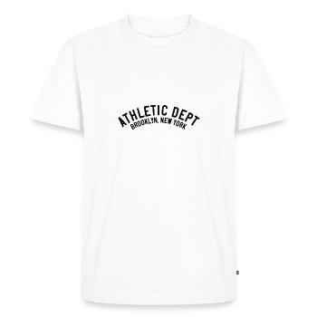 Athletic Dept Brooklyn New York - Men's Premium Organic T-Shirt - white - Front - Nico (187cm)