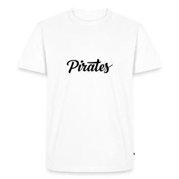 Pirates - Men's Premium Organic T-Shirt - white - Front - Nico (187cm)