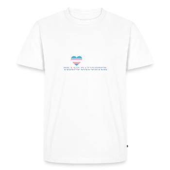 I Love (heart) my Trans Daughter - Men's Premium Organic T-Shirt - white - Front - Nico (187cm)