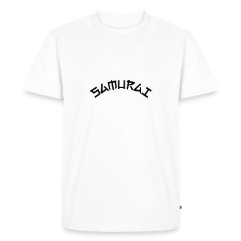 Samouraï - T-shirt Premium bio Homme - blanc - Devant - Nico (187cm)