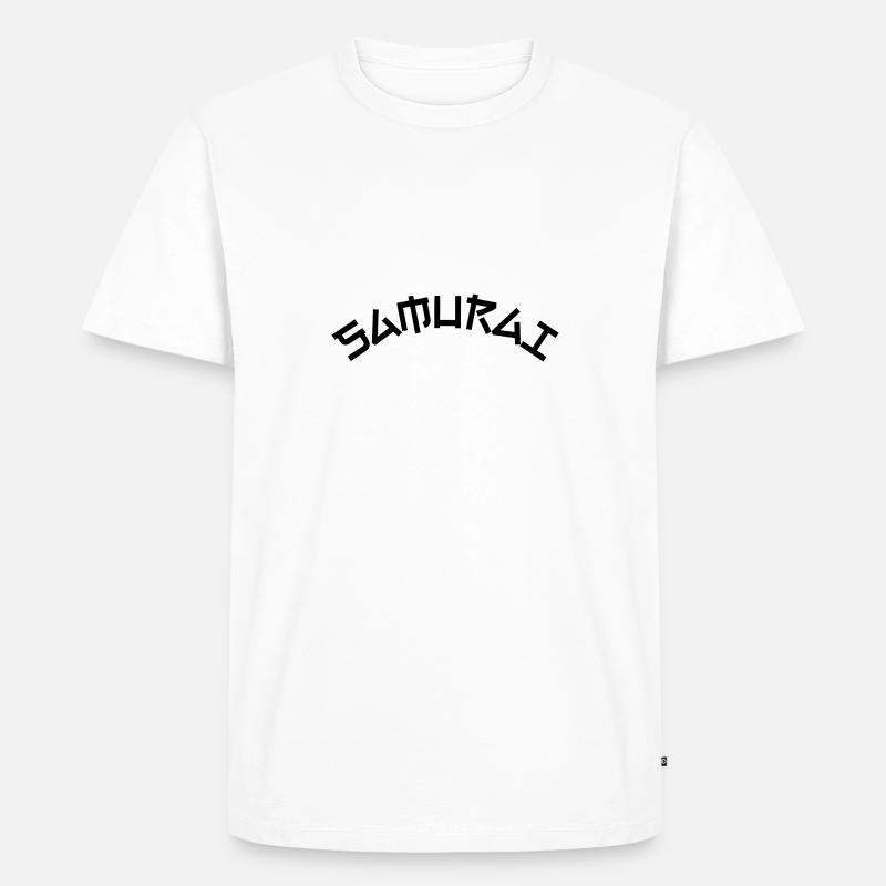 Samurai - Männer Premium Bio T-Shirt - Weiß