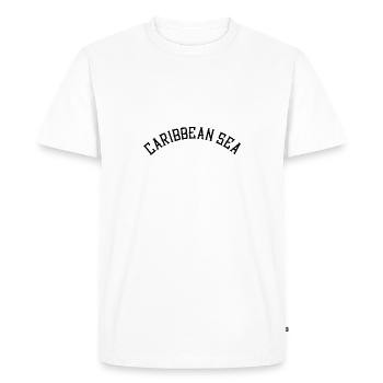Mer des Caraïbes - T-shirt Premium bio Homme - blanc - Devant - Nico (187cm)