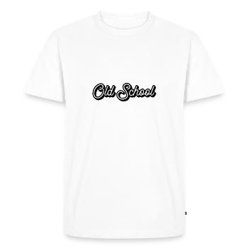 Old school - Men's Premium Organic T-Shirt - white - Front - Nico (187cm)