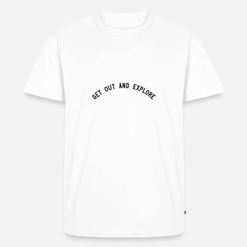 Get out and explore - Männer Premium Bio T-Shirt - Weiß