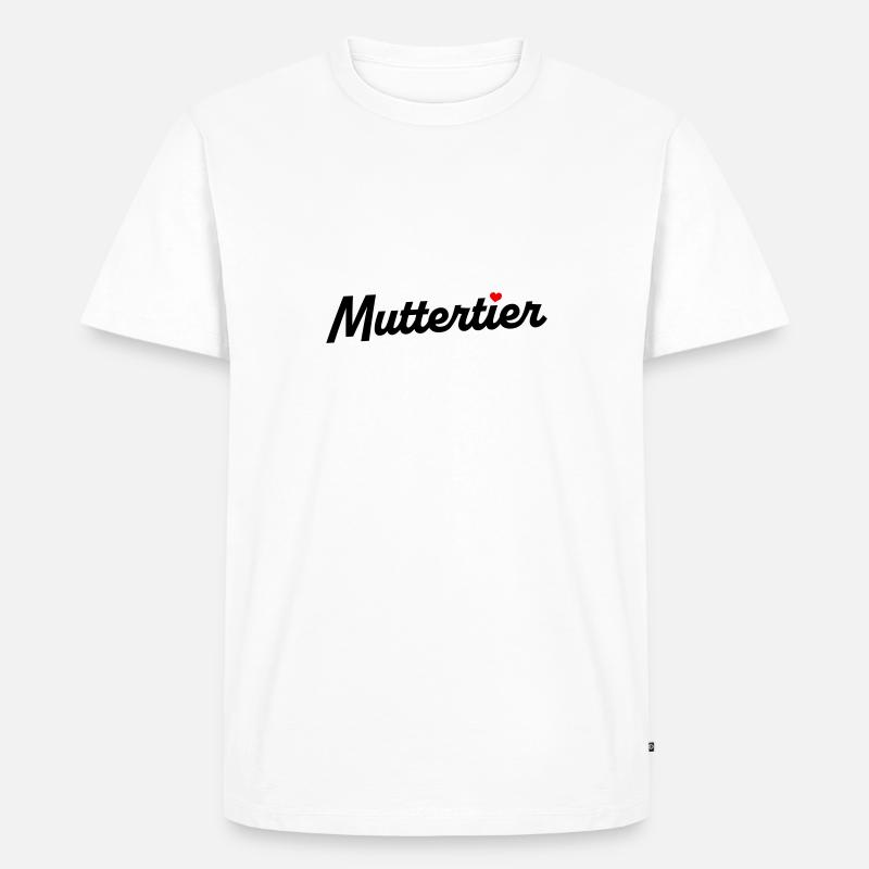 Muttertier - mit Farbwahl - Männer Premium Bio T-Shirt - Weiß
