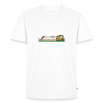 Welcome Back To School Funny Dino Outfit School - Men's Premium Organic T-Shirt - white - Front - Nico (187cm)