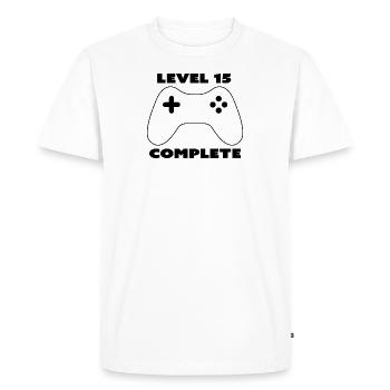 idée cadeau 15 ans, fête d'anniversaire 15 ans - T-shirt Premium bio Homme - blanc - Devant - Nico (187cm)