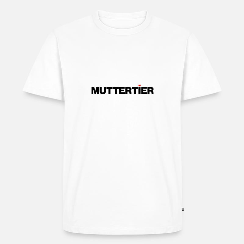 Muttertier - mit Farbwahl - Männer Premium Bio T-Shirt - Weiß