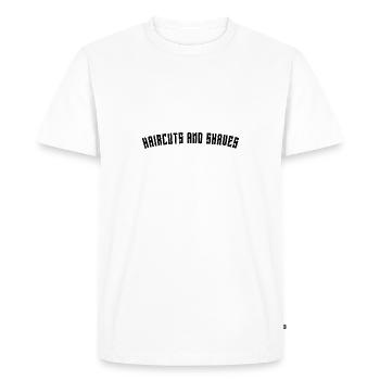 Haircuts and shaves - Men's Premium Organic T-Shirt - white - Front - Nico (187cm)