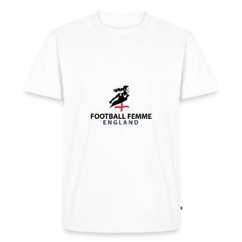 Proud England Football Femme - Men's Premium Organic T-Shirt - white - Front - Nico (187cm)