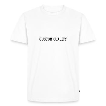 Qualité personnalisée - T-shirt Premium bio Homme - blanc - Devant - Nico (187cm)