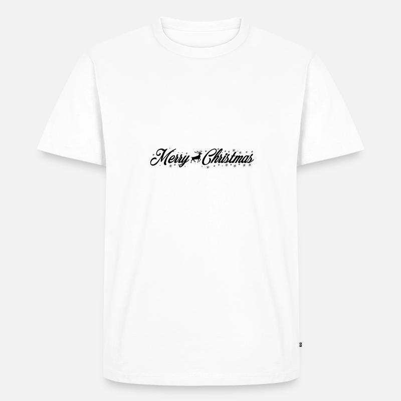 Merry Christmas, Weihnachtspulli, Geschenkidee - Männer Premium Bio T-Shirt - Weiß