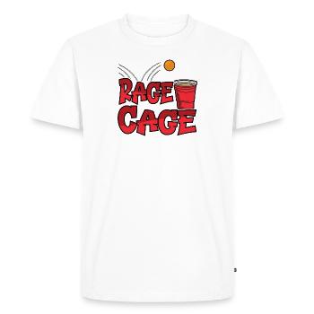 Rage Cage Boire de l’alcool Fête Jeu à boire - T-shirt Premium bio Homme - blanc - Devant - Nico (187cm)
