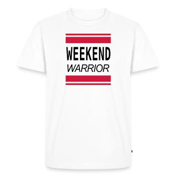 Weekend Warrior - Men's Premium Organic T-Shirt - white - Front - Nico (187cm)
