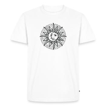 Sun moon sun moon good night star meditation - Men's Premium Organic T-Shirt - white - Front - Nico (187cm)