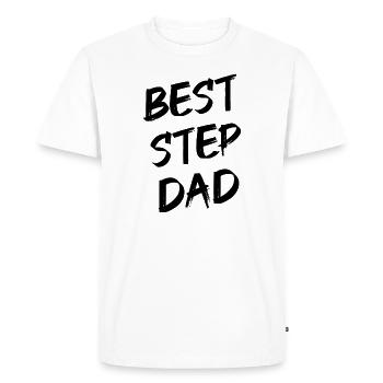Meilleur Step Papa - T-shirt Premium bio Homme - blanc - Devant - Nico (187cm)