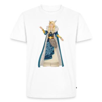 Blonde Queen from North Viking Middle Ages - Men's Premium Organic T-Shirt - white - Front - Nico (187cm)