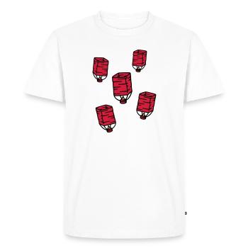 Lanterne céleste Lanterne chinoise Lanterne céleste - T-shirt Premium bio Homme - blanc - Devant - Nico (187cm)