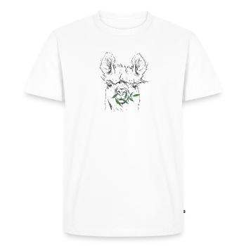 Lama, Alpaga - T-shirt Premium bio Homme - blanc - Devant - Nico (187cm)