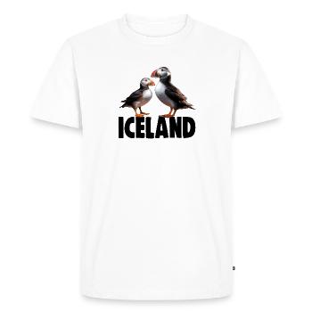 MACAREUX INSULAIRES - T-shirt Premium bio Homme - blanc - Devant - Nico (187cm)