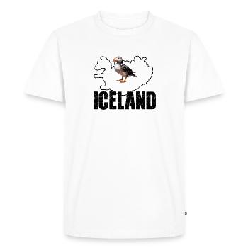 MAFFEUX MOINE EN ISLANDE - T-shirt Premium bio Homme - blanc - Devant - Nico (187cm)