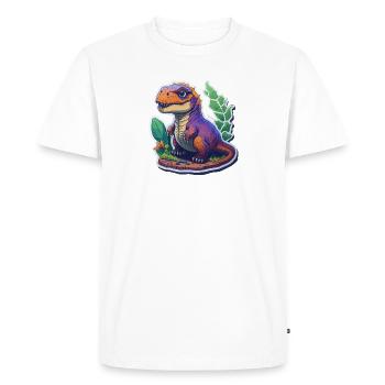 Bébé dinosaure - T-shirt Premium bio Homme - blanc - Devant - Nico (187cm)