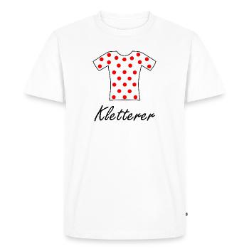 Dotted jersey - Men's Premium Organic T-Shirt - white - Front - Nico (187cm)