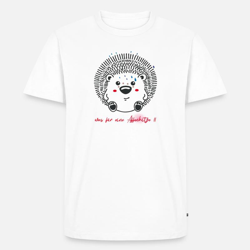 Affenhitze, Igel - Männer Premium Bio T-Shirt - Weiß