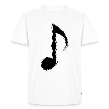Musique Note Noir Note de musique - T-shirt Premium bio Homme - blanc - Devant - Nico (187cm)