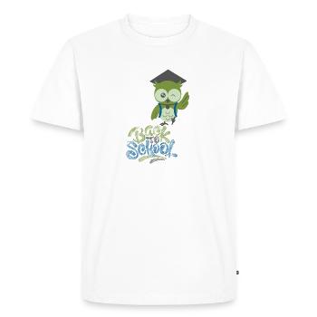 Back to School - Men's Premium Organic T-Shirt - white - Front - Nico (187cm)