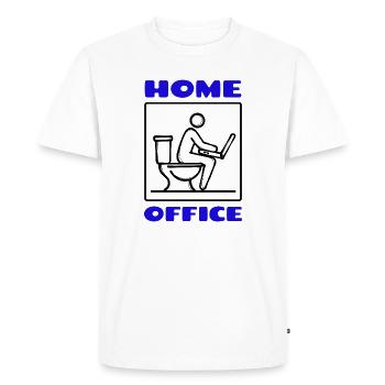 Ordinateur portable Profession Home Office Déclaration Job Office Humour - T-shirt Premium bio Homme - blanc - Devant - Nico (187cm)