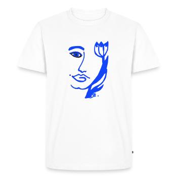 EC Tulips I Holiday I Holland I Woman I Flowers - Men's Premium Organic T-Shirt - white - Front - Nico (187cm)