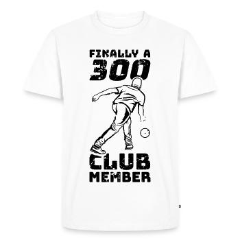 Bowling 300 points - T-shirt Premium bio Homme - blanc - Devant - Nico (187cm)