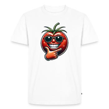 Cool Tomato Sunglasses Red Tomato Funny - Men's Premium Organic T-Shirt - white - Front - Nico (187cm)
