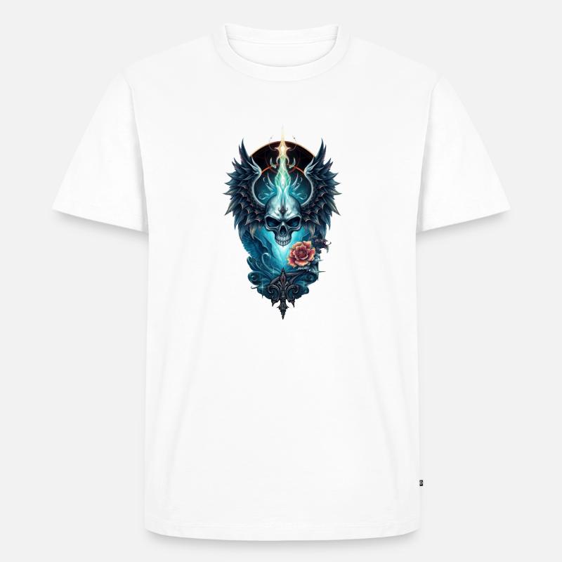 Atemberaubender Schädel - Männer Premium Bio T-Shirt - Weiß