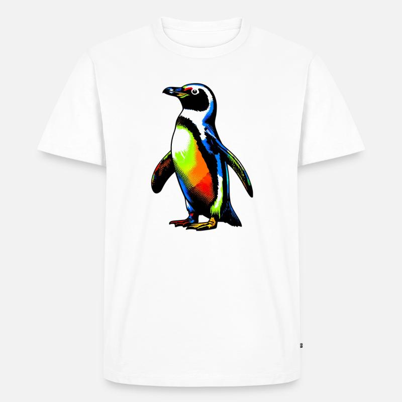Pinguin - Männer Premium Bio T-Shirt - Weiß