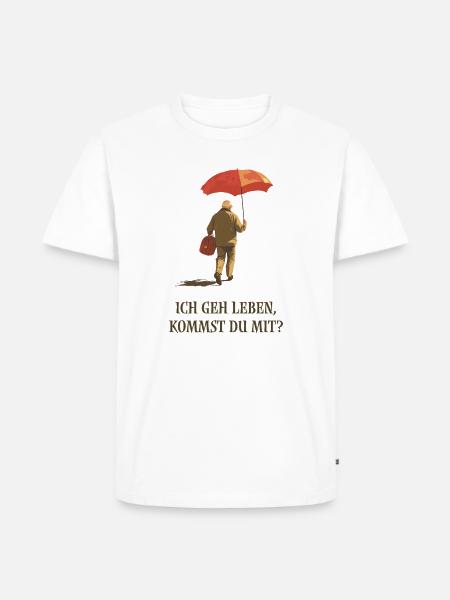 Ich geh leben - kommst du mit? - Männer Premium Bio T-Shirt - Weiß