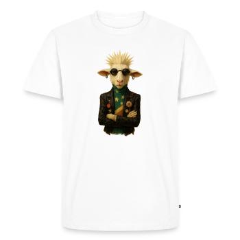 Punkgoat avec un groupe vedette - T-shirt Premium bio Homme - blanc - Devant - Nico (187cm)