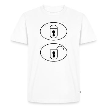 Boutons de télécommande pour voiture - T-shirt Premium bio Homme - blanc - Devant - Nico (187cm)