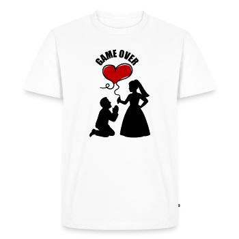 Bride and groom Wedding - Men's Premium Organic T-Shirt - white - Front - Nico (187cm)